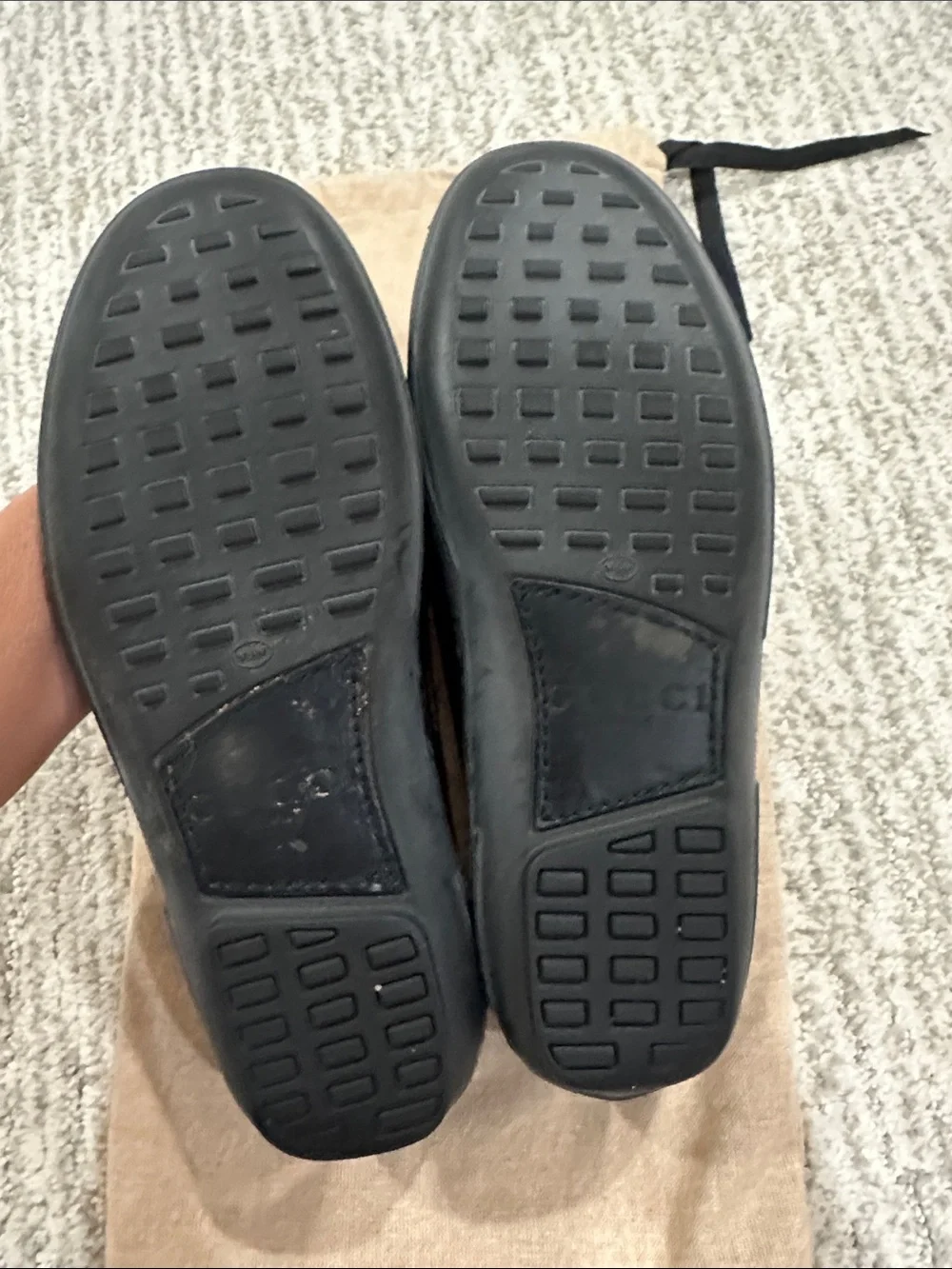 Gucci Black Leather Horsebit Slip-On Loafers